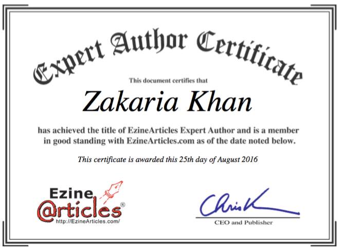 zakaria-ezine-expert-author-award